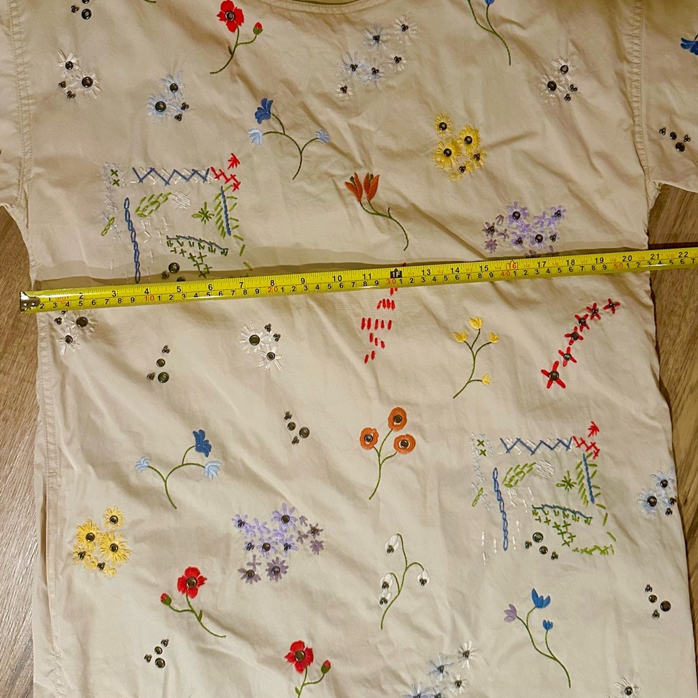 Tory Burch Embroidered Cotton Shift Dress - Picture 3 of 4